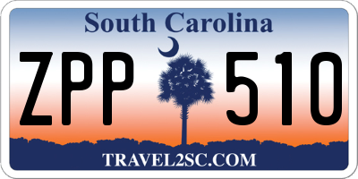 SC license plate ZPP510