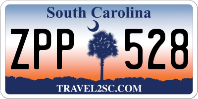SC license plate ZPP528