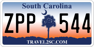 SC license plate ZPP544