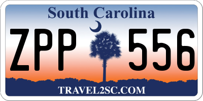 SC license plate ZPP556