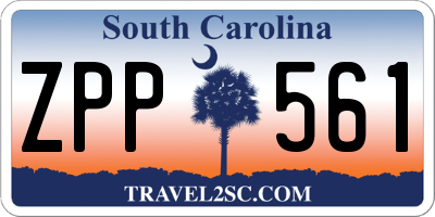 SC license plate ZPP561