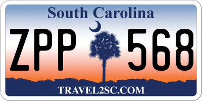 SC license plate ZPP568