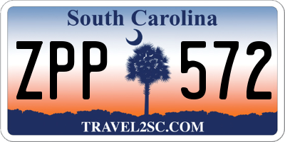 SC license plate ZPP572