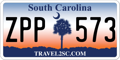 SC license plate ZPP573