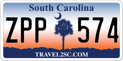 SC license plate ZPP574