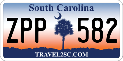 SC license plate ZPP582