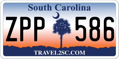 SC license plate ZPP586