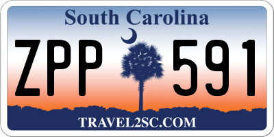 SC license plate ZPP591