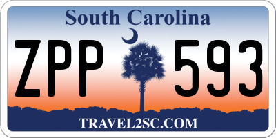 SC license plate ZPP593