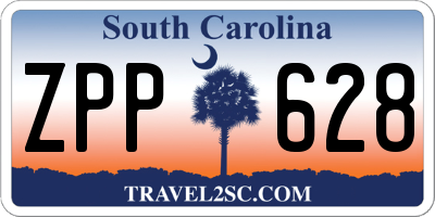 SC license plate ZPP628