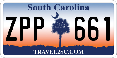 SC license plate ZPP661