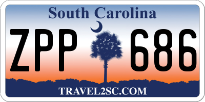 SC license plate ZPP686
