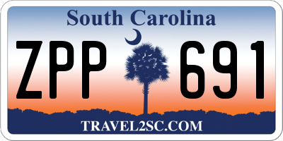 SC license plate ZPP691