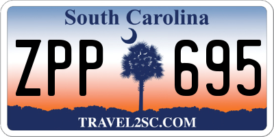 SC license plate ZPP695