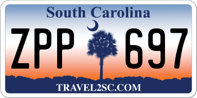 SC license plate ZPP697