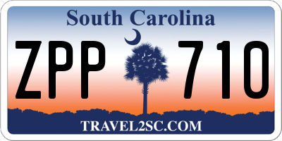 SC license plate ZPP710