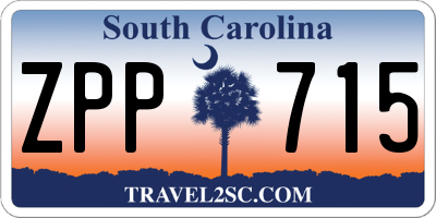 SC license plate ZPP715