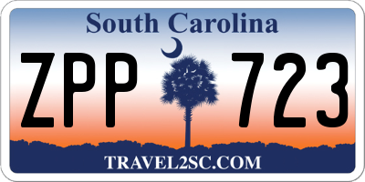 SC license plate ZPP723