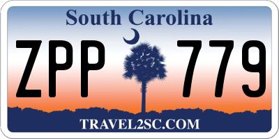 SC license plate ZPP779