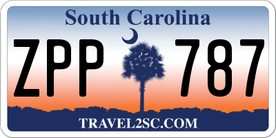 SC license plate ZPP787