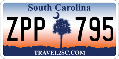 SC license plate ZPP795