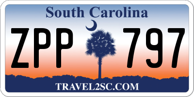 SC license plate ZPP797