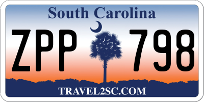 SC license plate ZPP798