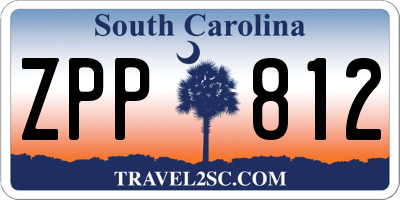 SC license plate ZPP812