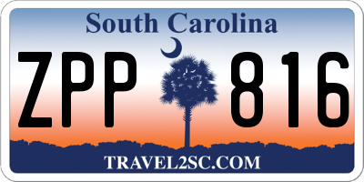 SC license plate ZPP816