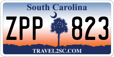 SC license plate ZPP823