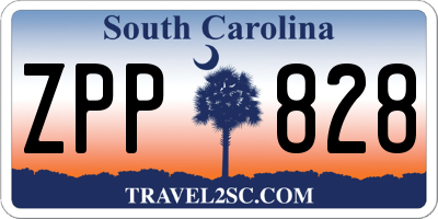 SC license plate ZPP828