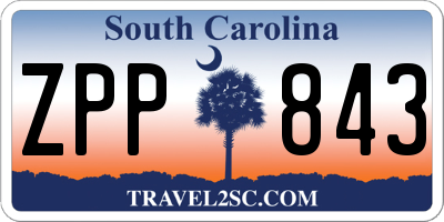 SC license plate ZPP843