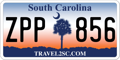 SC license plate ZPP856