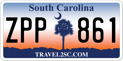 SC license plate ZPP861