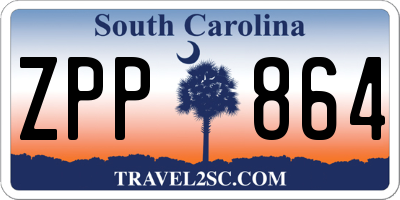 SC license plate ZPP864
