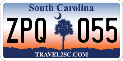 SC license plate ZPQ055