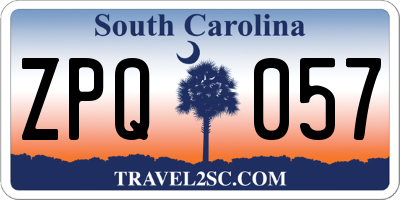 SC license plate ZPQ057