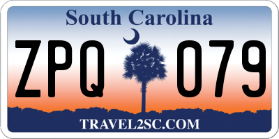 SC license plate ZPQ079