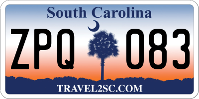 SC license plate ZPQ083
