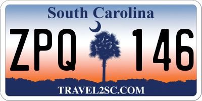 SC license plate ZPQ146