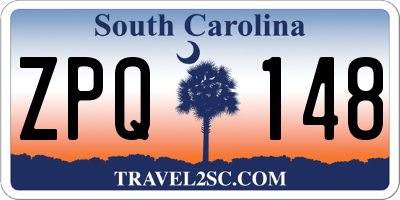 SC license plate ZPQ148