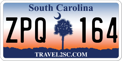 SC license plate ZPQ164