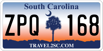 SC license plate ZPQ168