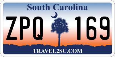 SC license plate ZPQ169