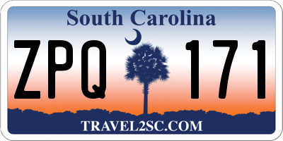 SC license plate ZPQ171