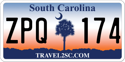 SC license plate ZPQ174
