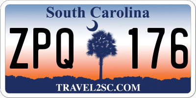 SC license plate ZPQ176