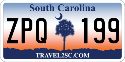 SC license plate ZPQ199