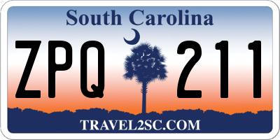 SC license plate ZPQ211