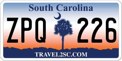 SC license plate ZPQ226